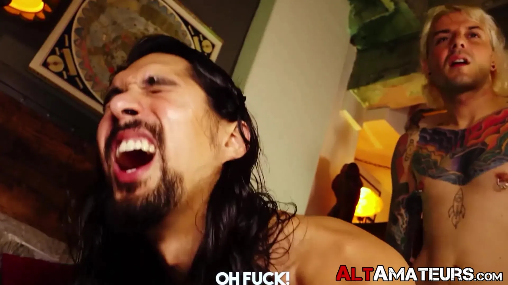 Christop fires his load on Maxx Stoners bottom ass after barebacking