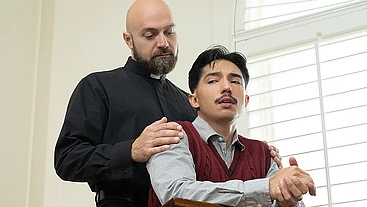 Reverand Adam Snow Dominates Altar Boy Lucky Cruz in Steamy Encounter