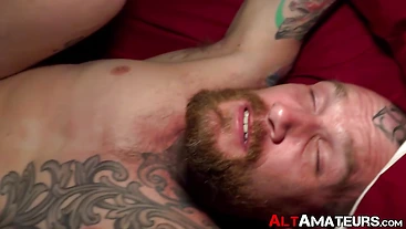 Colton Rivers peels off his gear and drills Matt Coven bareback