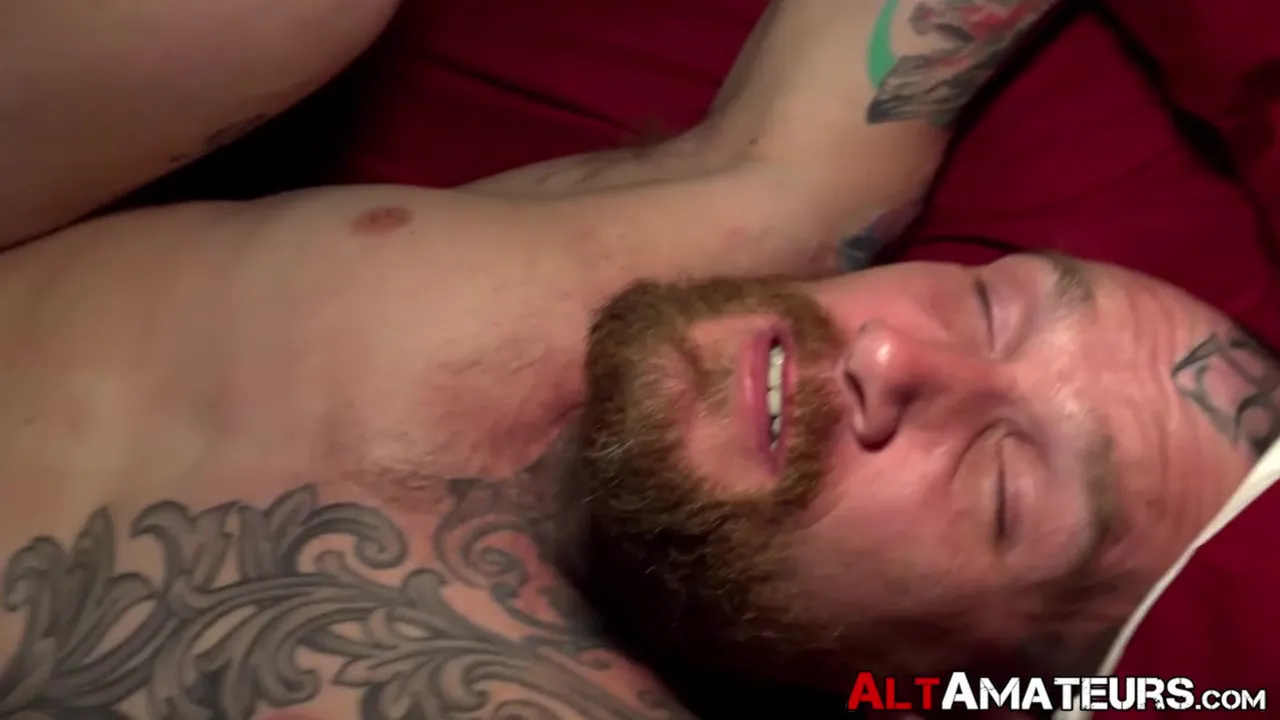 Colton Rivers peels off his gear and drills Matt Coven bareback