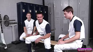 Andrew lines up 4 hot twink asses and fucks them all!