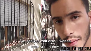 Young Latino gets paid to be barebacked for the first time