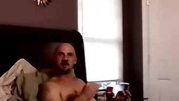 Bald stud gets a helping hand from a mature gay pervert