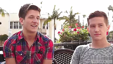 Hot twink bukkake and facial